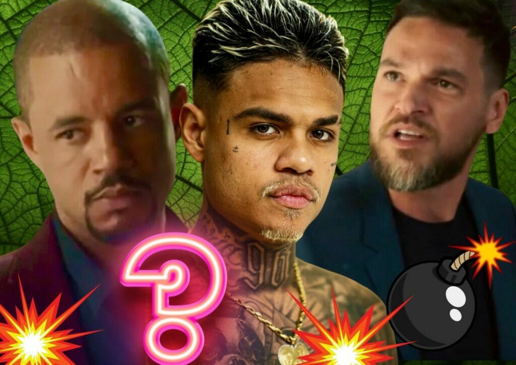 Orfeu (Jonathan Haagensen), Hugo (MC Cabelinho) e Theo (Emílio Dantas) em Vai na Fé