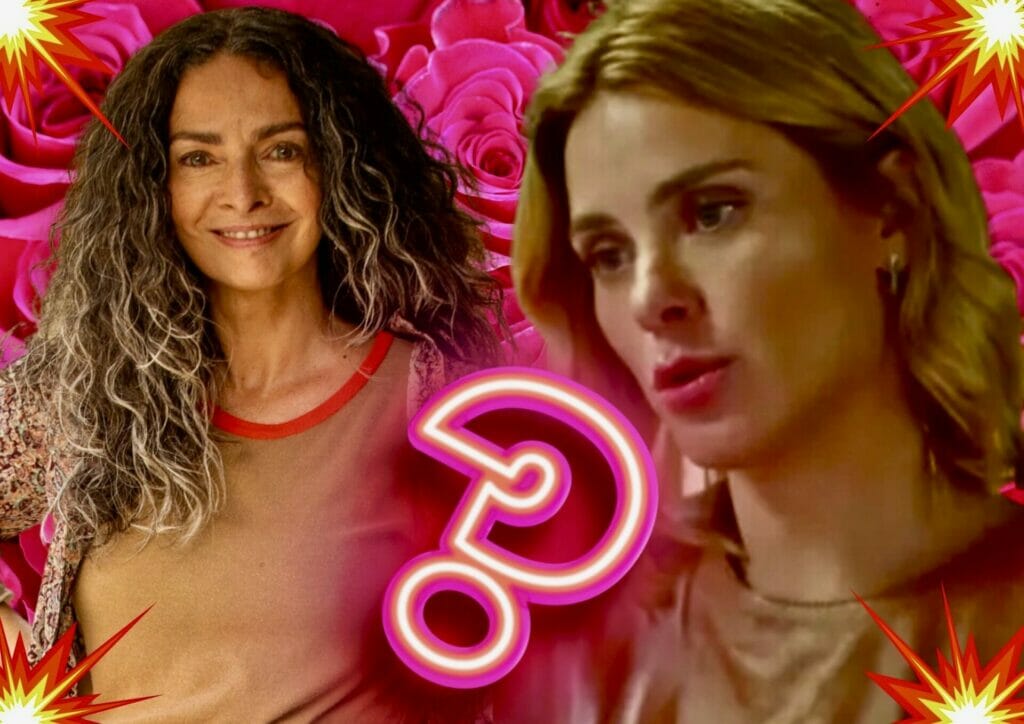 Lumiar (Carolina Dieckmann) e Dora (Claudia Ohana) em Vai na Fé