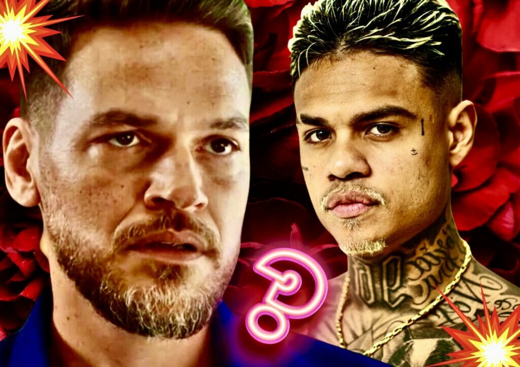 Theo (Emílio Dantas) e Hugo (MC Cabelinho) em Vai na Fé