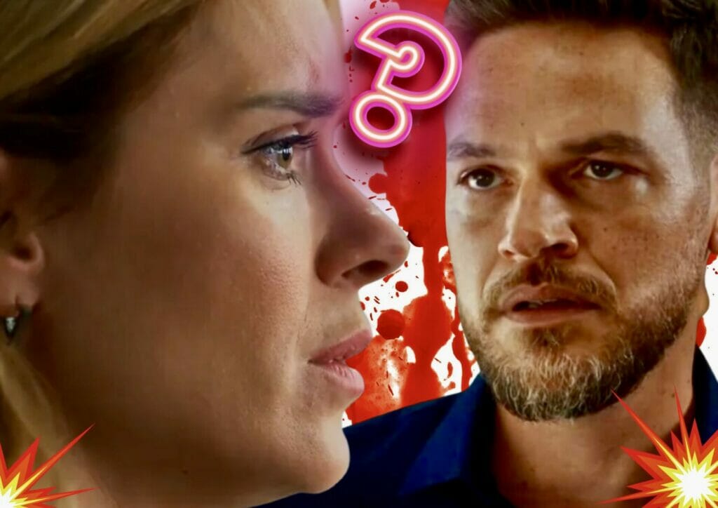 Theo (Emílio Dantas) e Lumiar (Carolina Dieckmann) em Vai na Fé