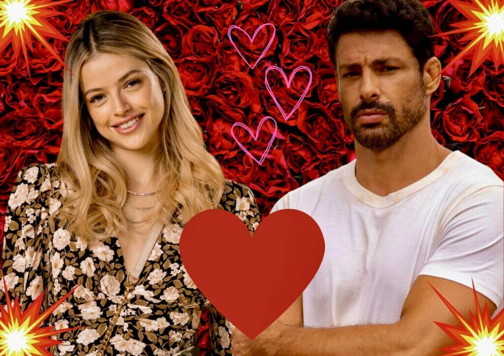 Graça (Agatha Moreira) e Caio (Cauã Reymond) de Terra e Paixão