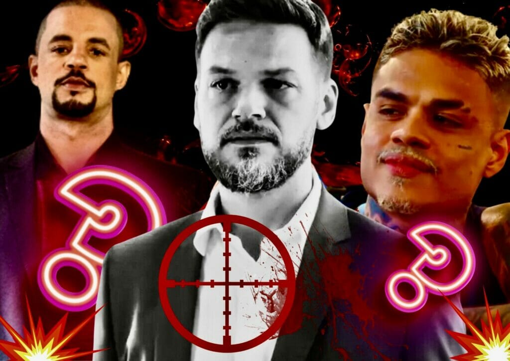 Orfeu (Jonathan Haagensen), Hugo (MC Cabelinho) e Theo (Emílio Dantas) em Vai na Fé