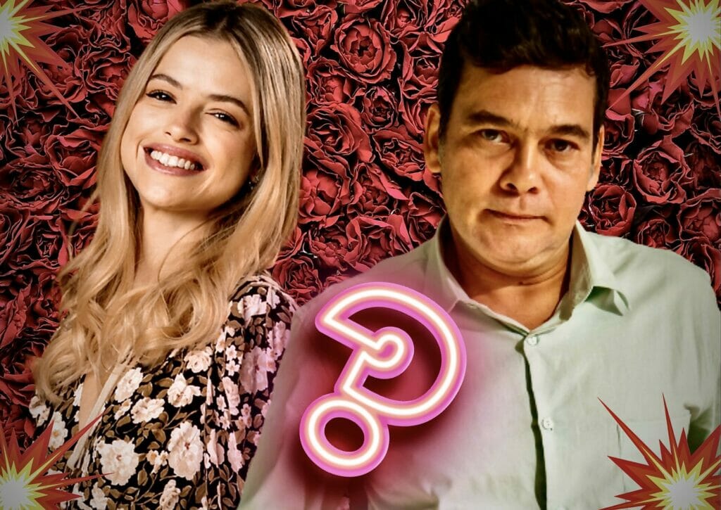 Gra&ccedil;a (Agatha Moreira) e Tadeu (Cl&aacute;udio Gabriel) em Terra e Paix&atilde;o
