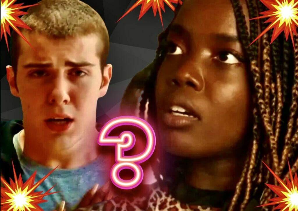 Kate (Clara Moneke) e Rafa (Caio Manhente) de Vai na Fé