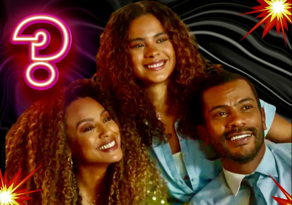 Jenifer (Bella Campos), Ben (Samuel de Assis) e Sol (Sheron Menezzes) de Vai na F&eacute;