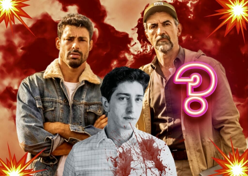 Ademir (Charles Fricks), Caio (Cauã Reymond) e Daniel (Johnny Massaro) em Terra e Paixão