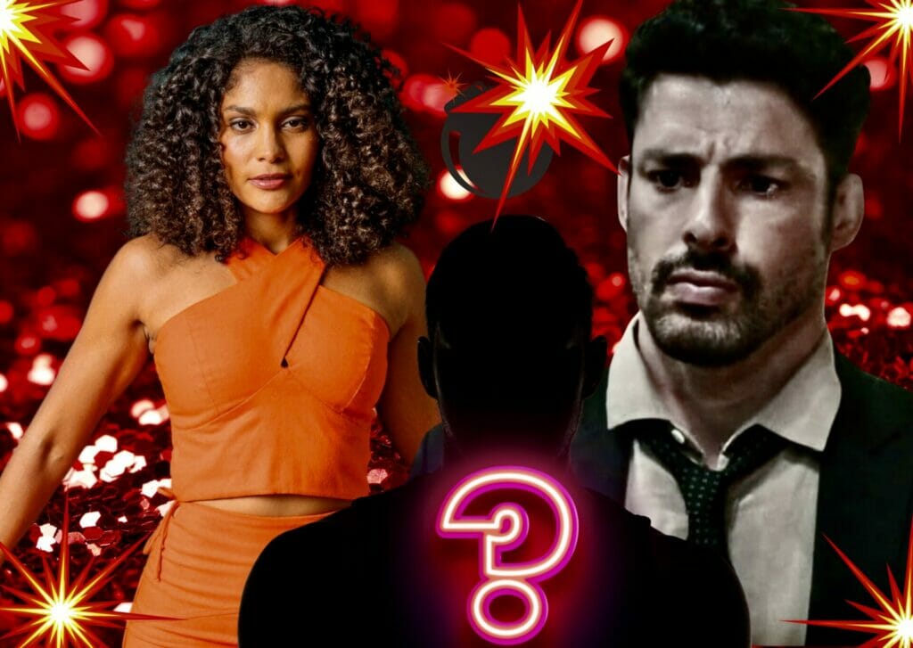 Caio (Cau&atilde; Reymond) e Aline (B&aacute;rbara Reis) em Terra e Paix&atilde;o