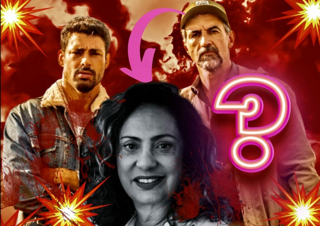 Agatha (Eliane Giardini), Ademir (Charles Fricks) e Caio (Cau&atilde; Reymond) em Terra e Paix&atilde;o