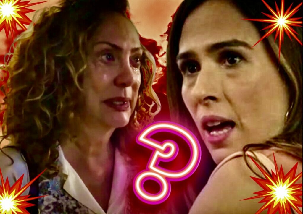 Anely (Tatá Werneck) e Agatha (Eliane Giardini) em Terra e Paixão