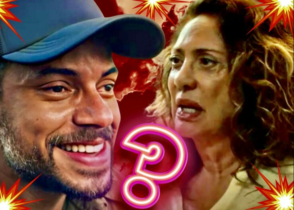 Jonatas (Paulo Lessa) e Agatha (Eliane Giardini) em Terra e Paixão