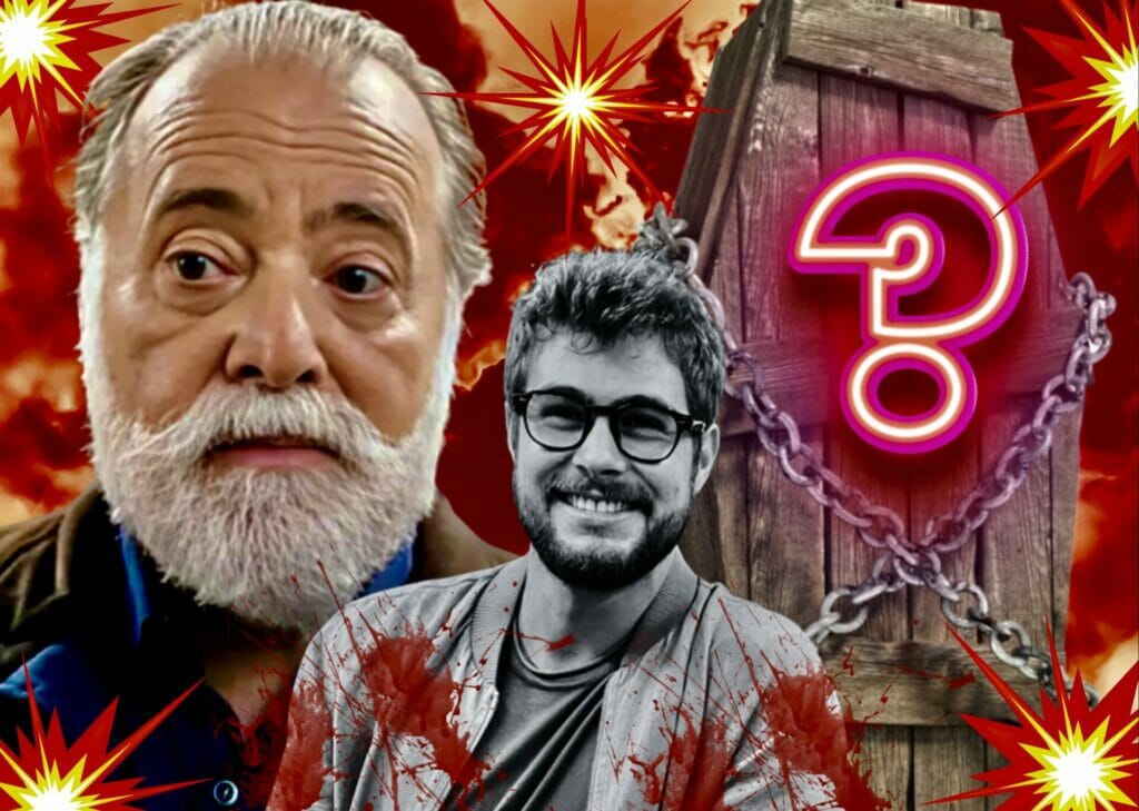 Hélio (Rafael Vitti) e Antônio (Tony Ramos) em Terra e Paixão