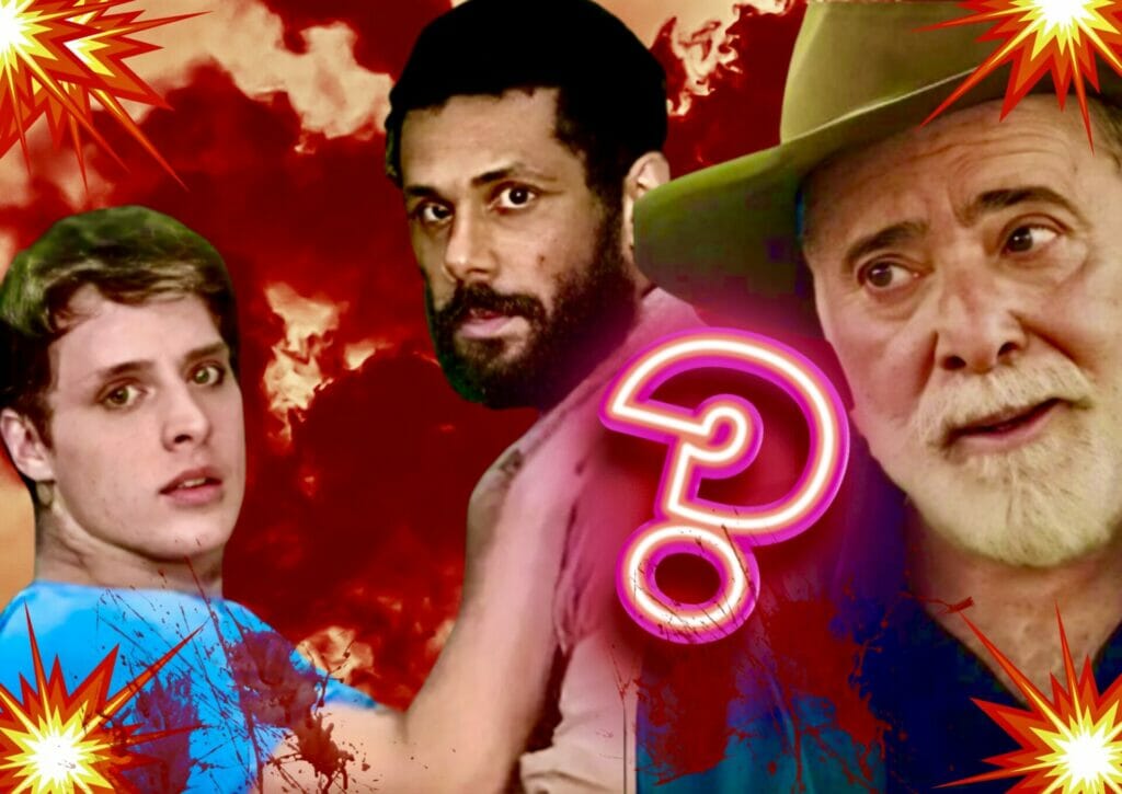 Antônio (Tony Ramos), Kelvin (Diego Martins) e Ramiro (Amaury Lorenzo) em Terra e Paixão