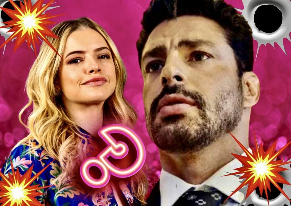 Graça (Agatha Moreira) e Caio (Cauã Reymond) de Terra e Paixão