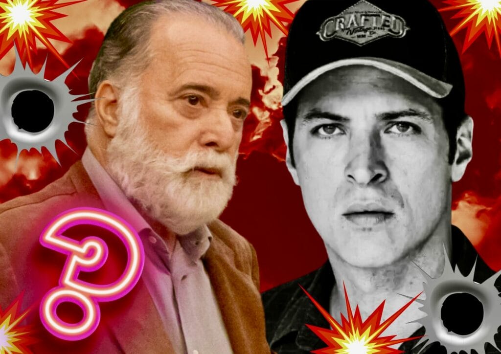 Antônio (Tony Ramos) e Marino (Leandro Lima) de Terra e Paixão