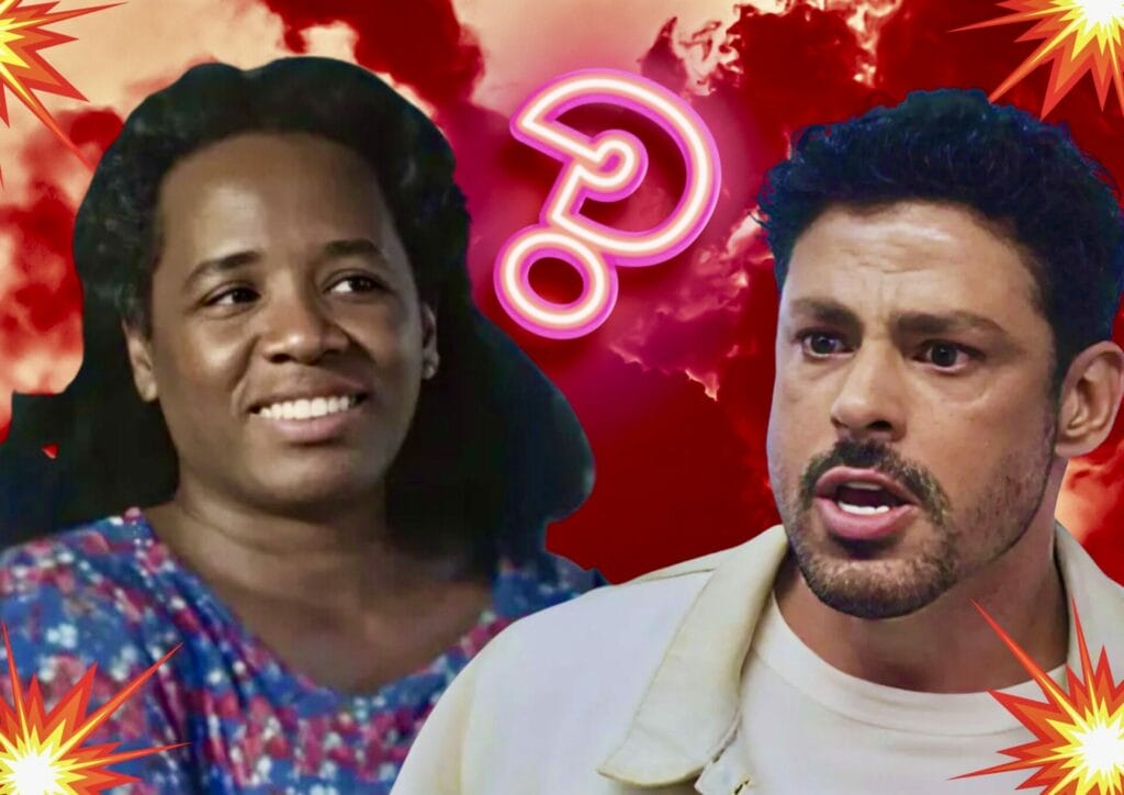 Jussara (Tatiana Tib&uacute;rcio) e Caio (Cau&atilde; Reymond) em Terra e Paix&atilde;o
