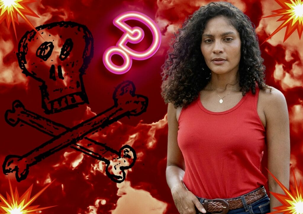 Aline (Barbara Reis) em Terra e Paixão