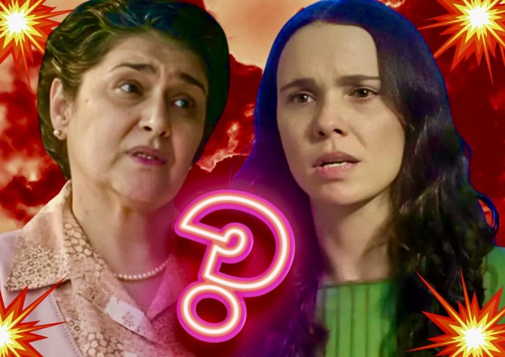 Lucinda (D&eacute;bora Falabella) e Angelina (Inez Viana) em Terra e Paix&atilde;o