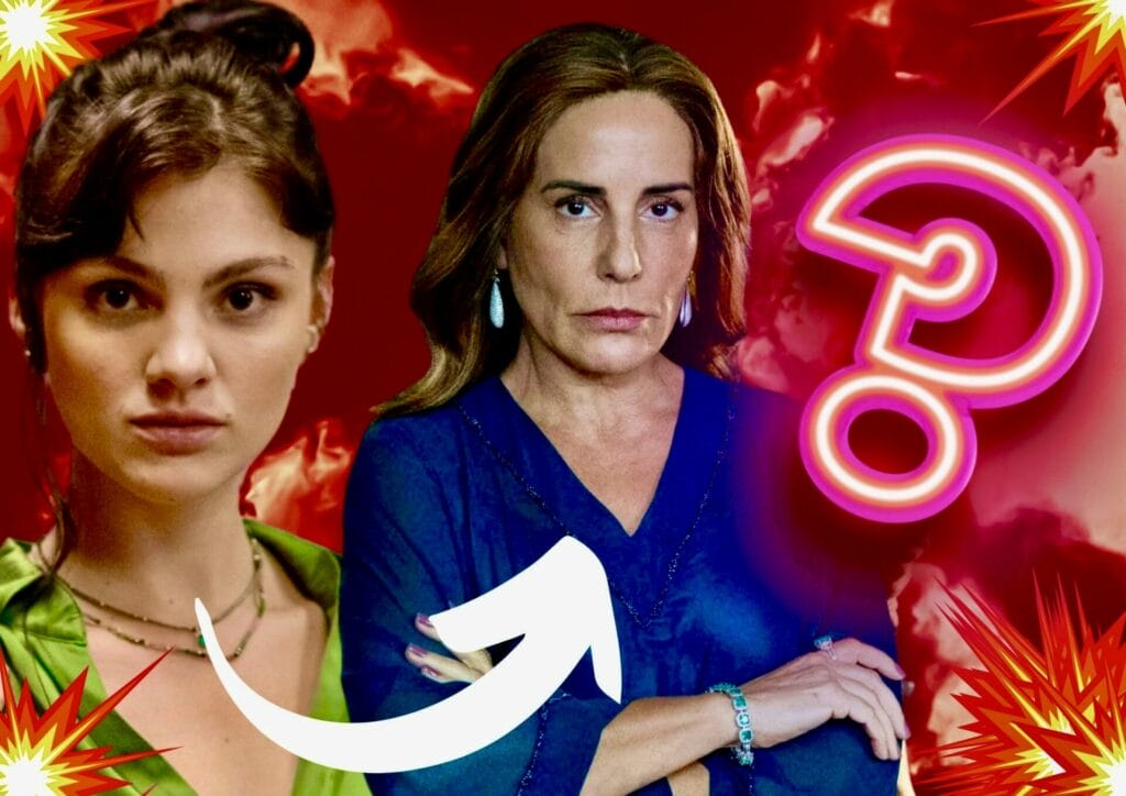 Irene (Gloria Pires) e Petra (Debora Oz&oacute;rio) de Terra e Paix&atilde;o