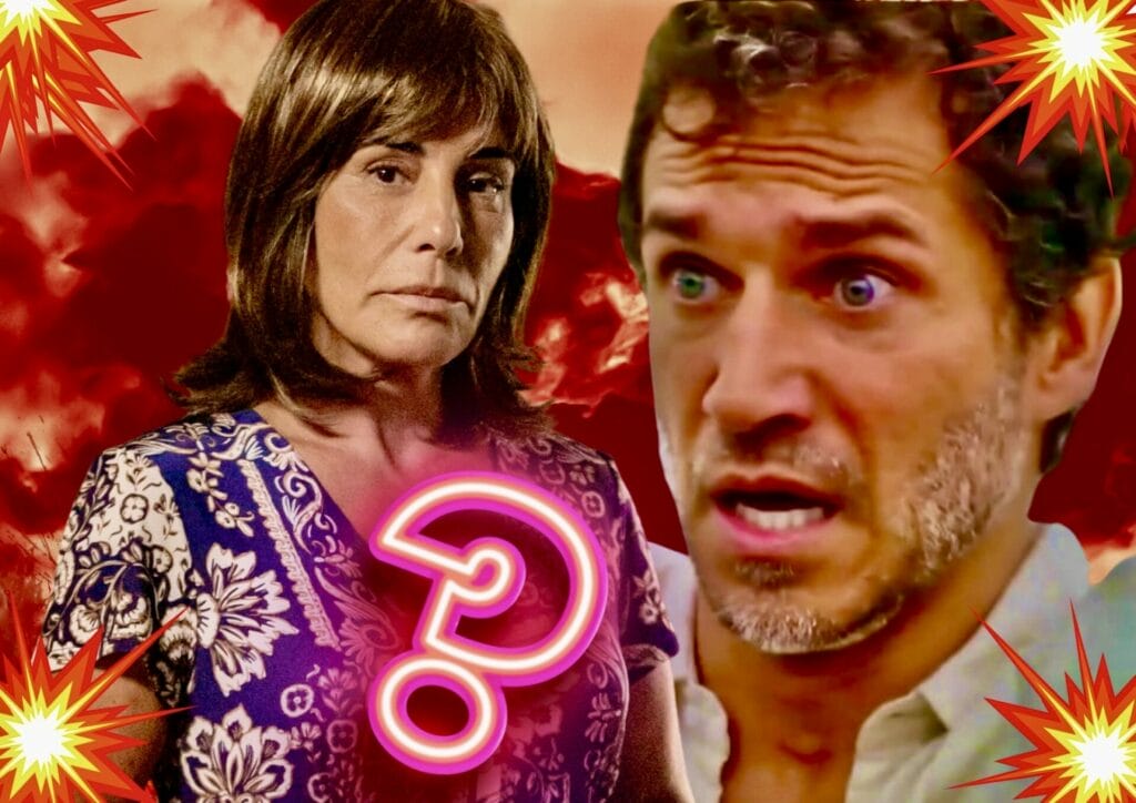 Vinícius (Paulo Rocha) e Irene (Gloria Pires) em Terra e Paixão