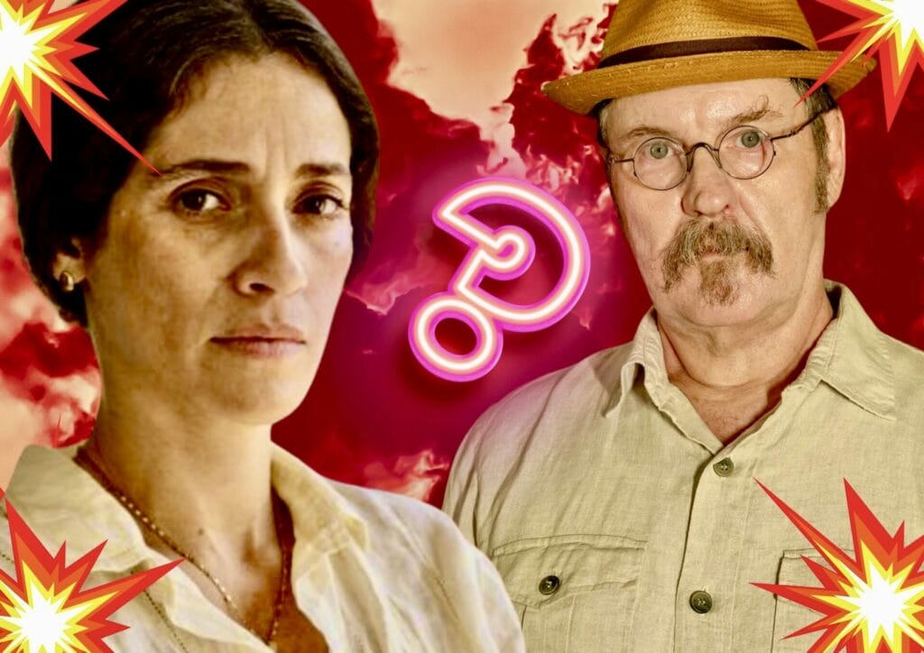 Nena (Quitéria Kelly) e Belarmino (Antonio Calloni) em Renascer