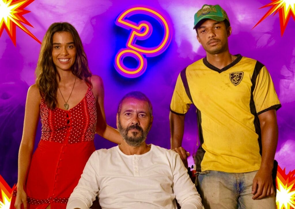 Jo&atilde;o Pedro (Juan Paiva), Jos&eacute; Inoc&ecirc;ncio (Marcos Palmeira) e Mariana (Theresa Fonseca) em Renascer 
