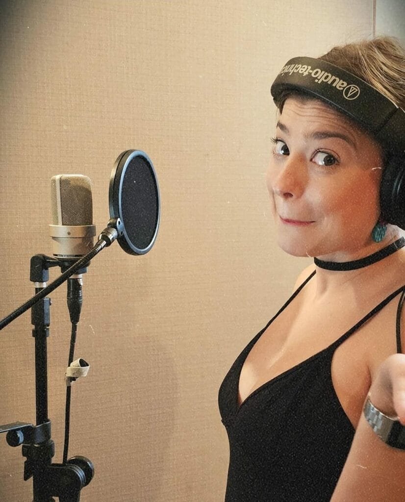 A atriz Luiza Porto em registro da gravação do disco 'Mundaréu de Mim'