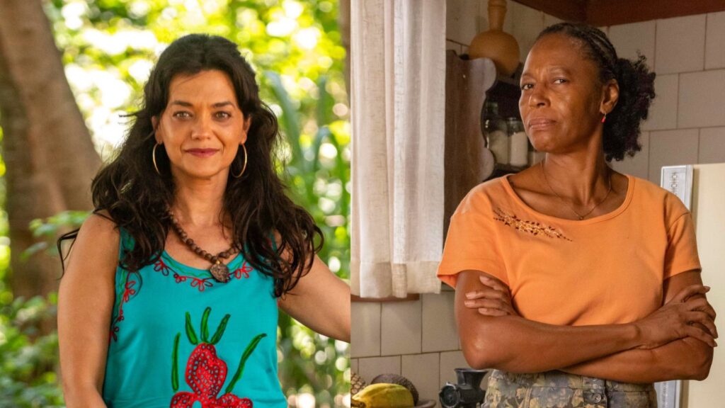 Morena (Ana Cecilia Costa) e Inácio (Edvana Carvalho) em Renascer