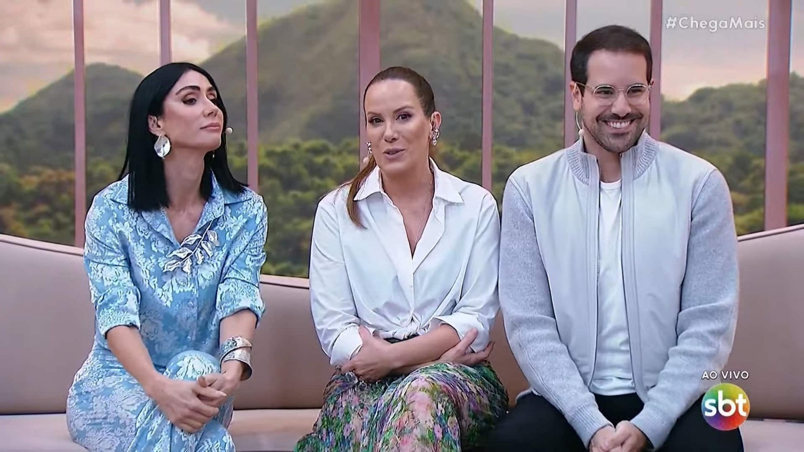 Michelle Barros, Regina Volpato e Paulo Mathias no Chega Mais.