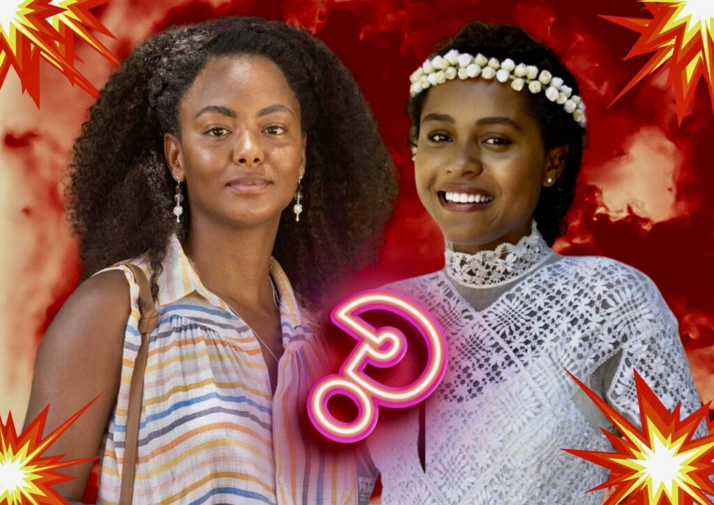 Professora Lu e Maria Santa em Renascer