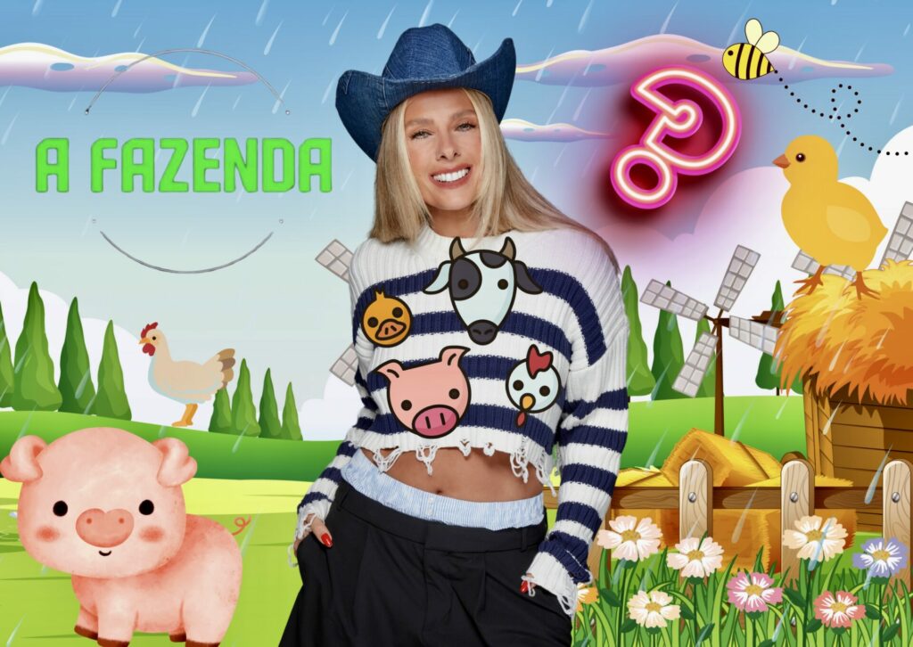 Adriane Galisteu nos bastidores de A Fazenda 16