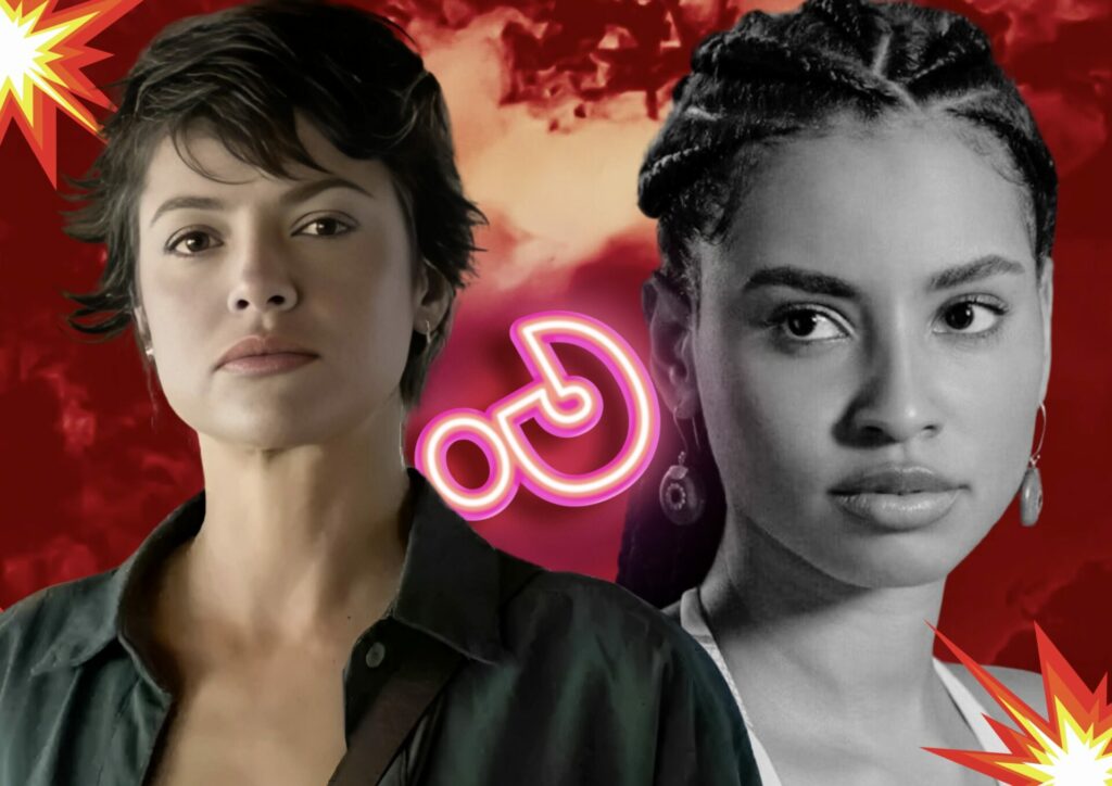Viola (Gabz) e Luma (Agatha Moreira) em Mania de Voc&ecirc;