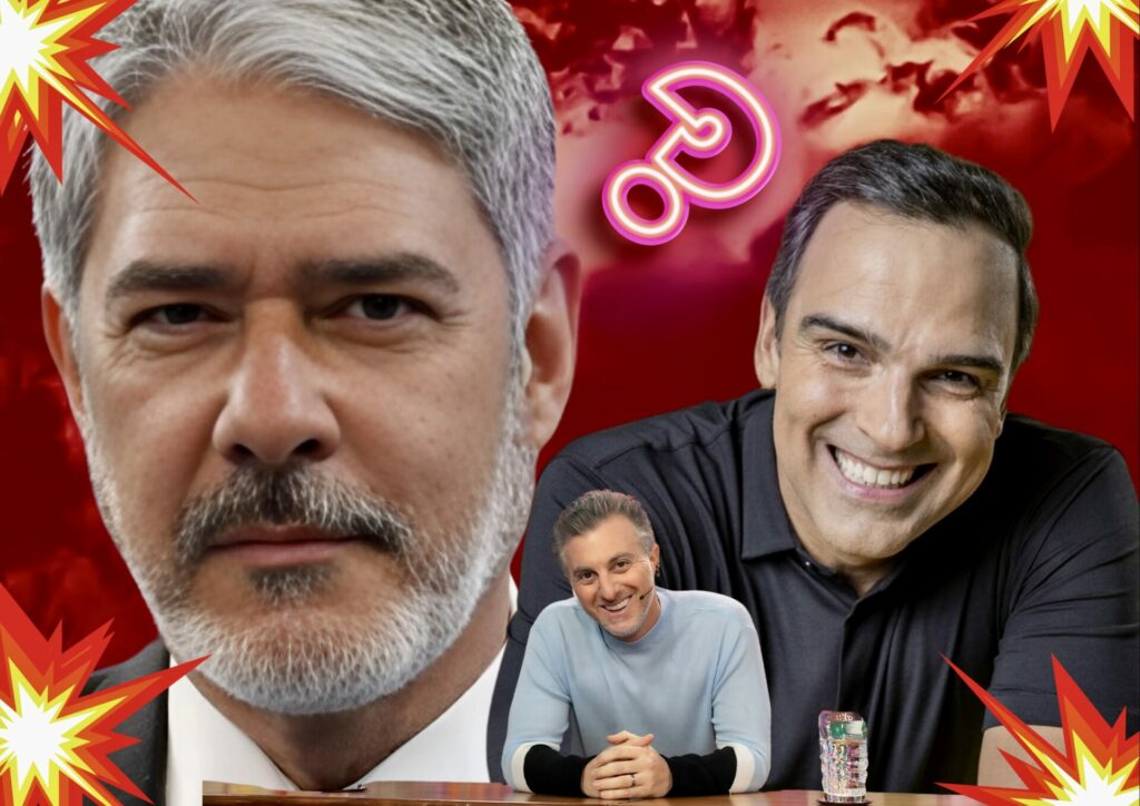 Tadeu Schmidt, William Bonner e Luciano Huck