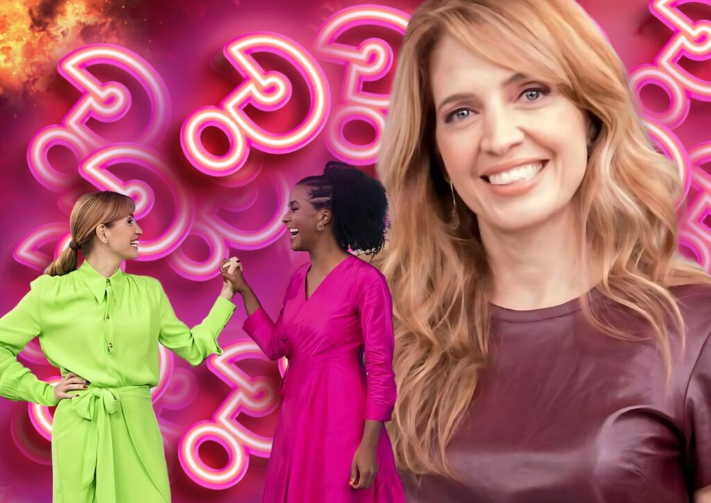 Poliana nos bastidores da Globo