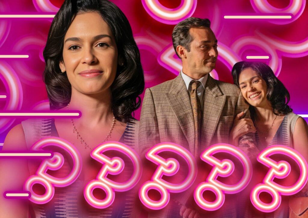 Alfredo (Eduardo Sterblitch) e Anita (Maria Flor) em Garota do Momento