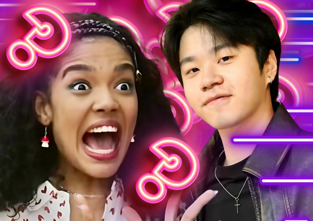 Tati (Bia Santana) e Jin (Allan Jeon) em Volta por cima