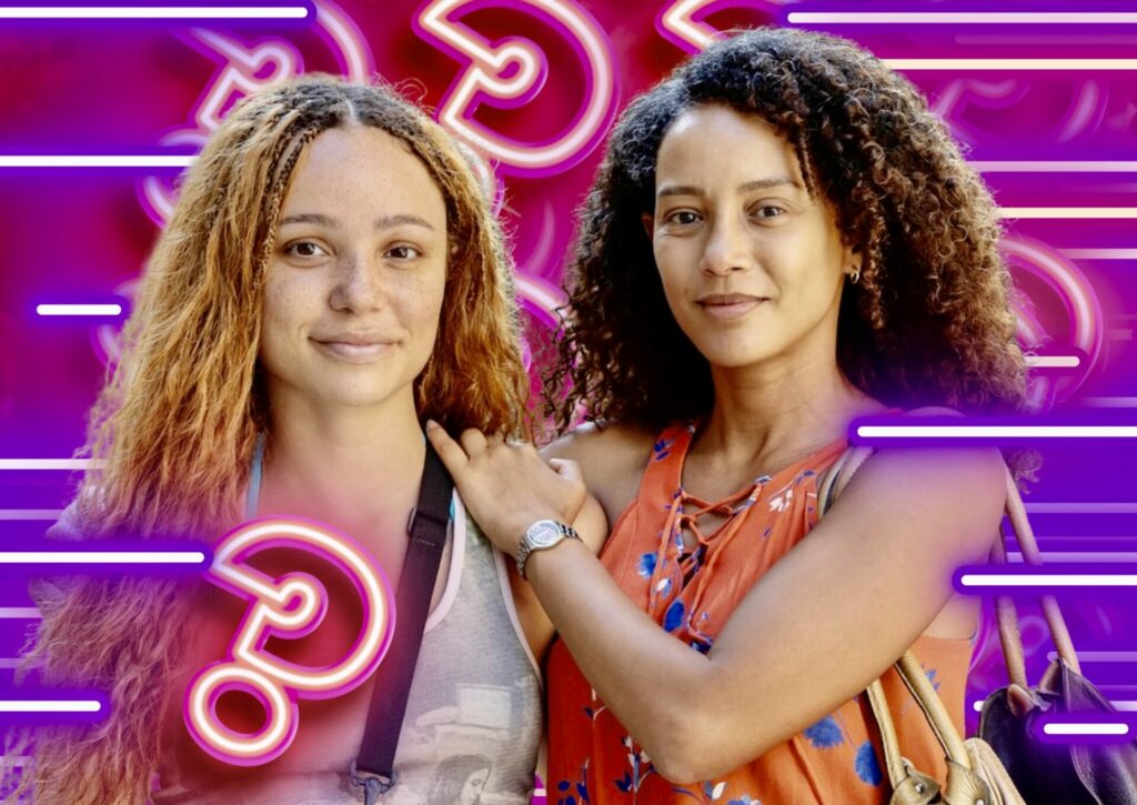 Raquel (Taís Araujo) e Gilda (Letícia Vieira) em Vale Tudo