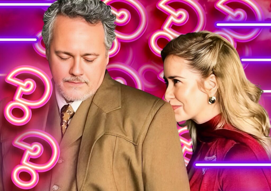 Raimundo (Danton Mello) e Lígia (Paloma Duarte) em Garota do Momento