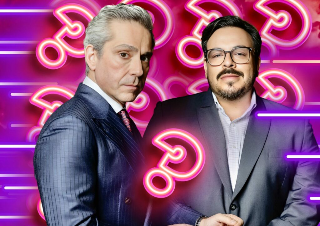 Marco Aur&eacute;lio (Alexandre Nero) e Freitas (Lu&iacute;s Lobianco) em Vale Tudo