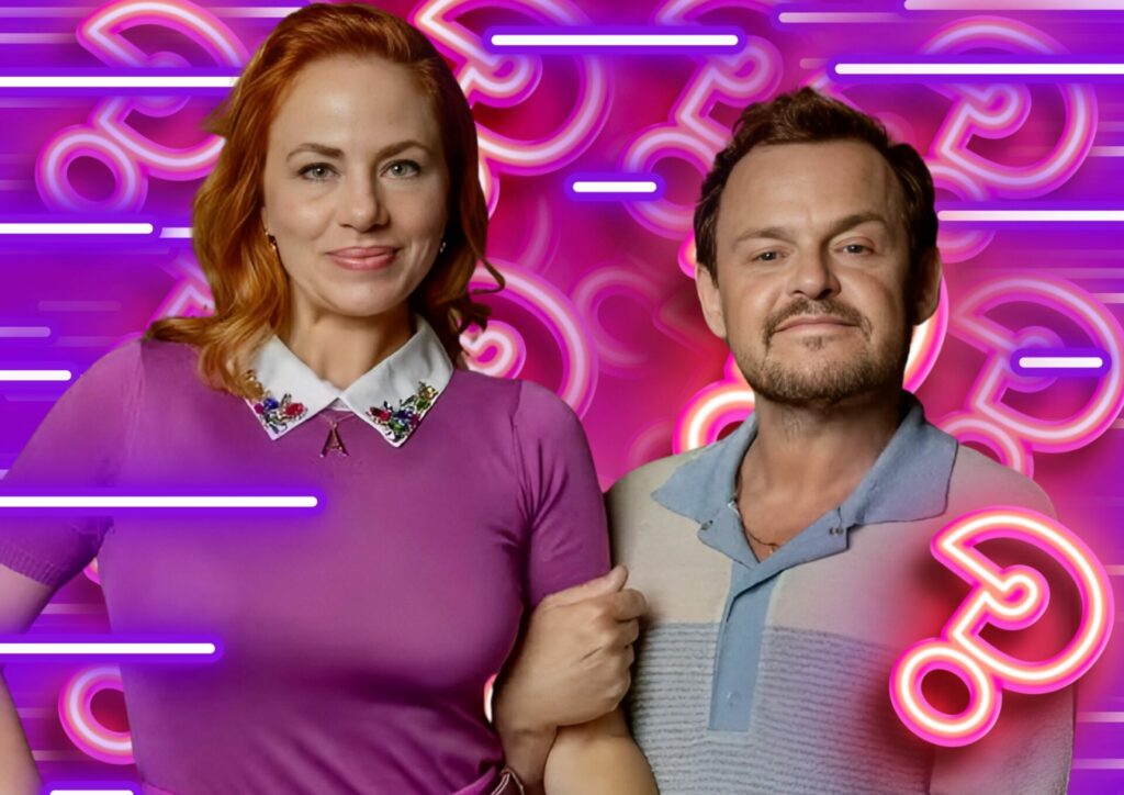 Aldeíde (Karine Teles) e Poliana (Matheus Nachtergaele) em Vale Tudo