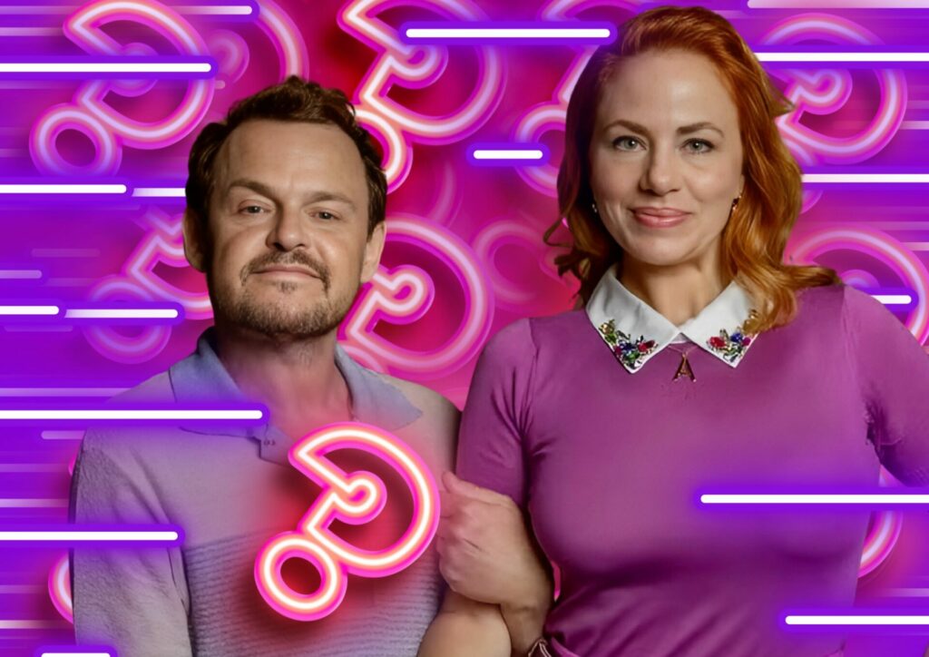 Aldeíde (Karine Teles) e Poliana (Matheus Nachtergaele) em Vale Tudo