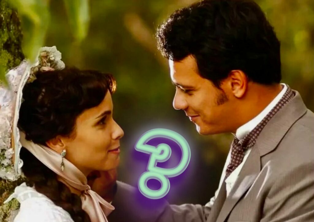 Sinhá-Moça (Débora Falabella) e Rodolfo (Danton Mello) na segunda versão de Sinhá-Moça, de 2006