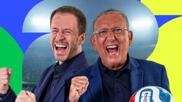Tiago Leifert e Galvão Bueno no comando das transmissões da Copa do Mundo de 2026 no SBT e na N Sports
